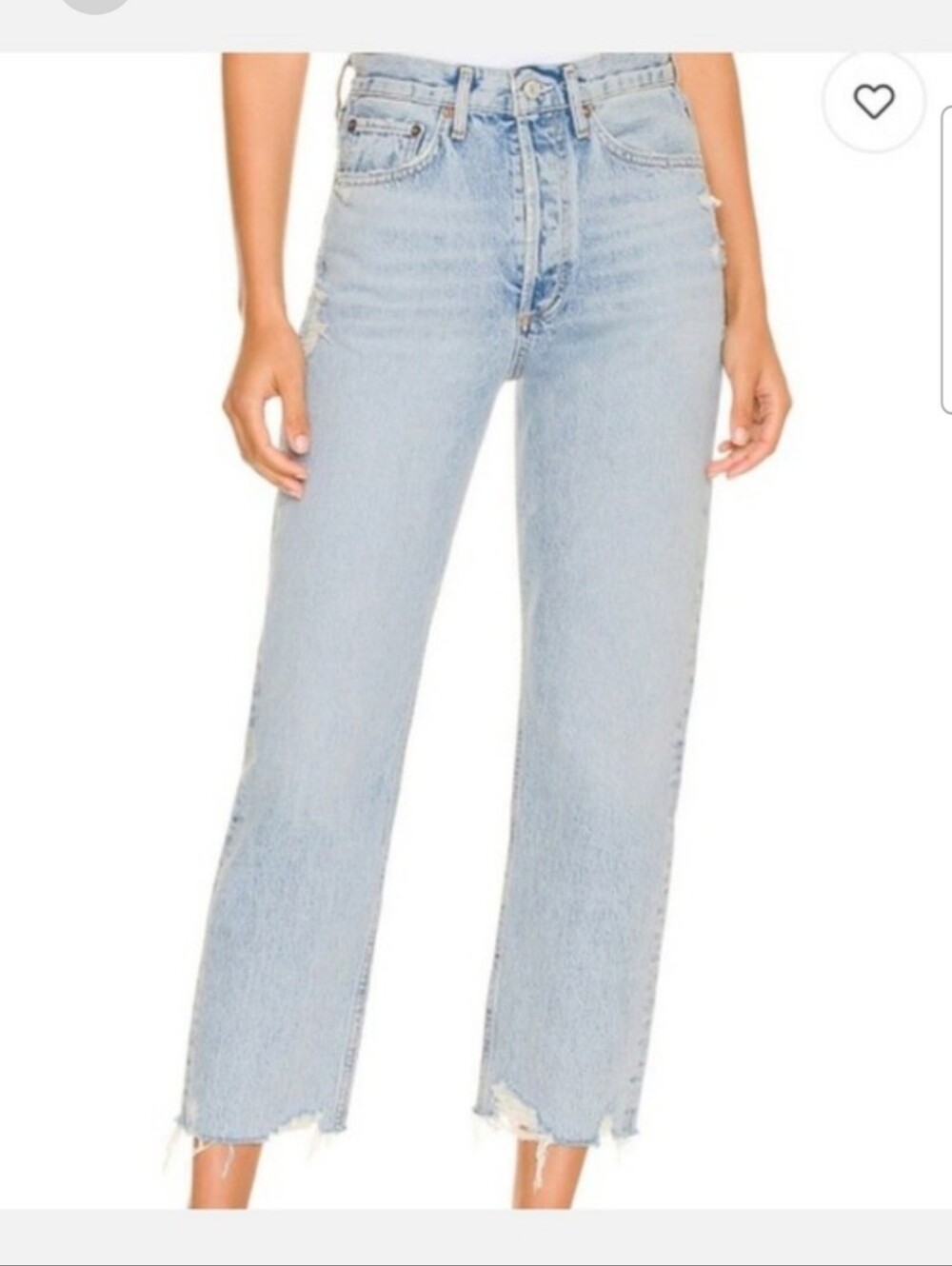 Agolde 90s Crop In Nerve 28 Organic Cotton